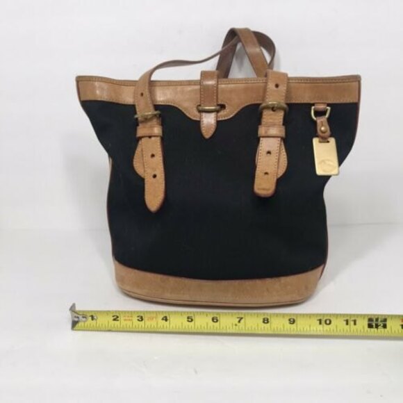 Dooney and Bourke Cabrio Small Bucket Bag Canvas Leather Black - Picture 6 of 10